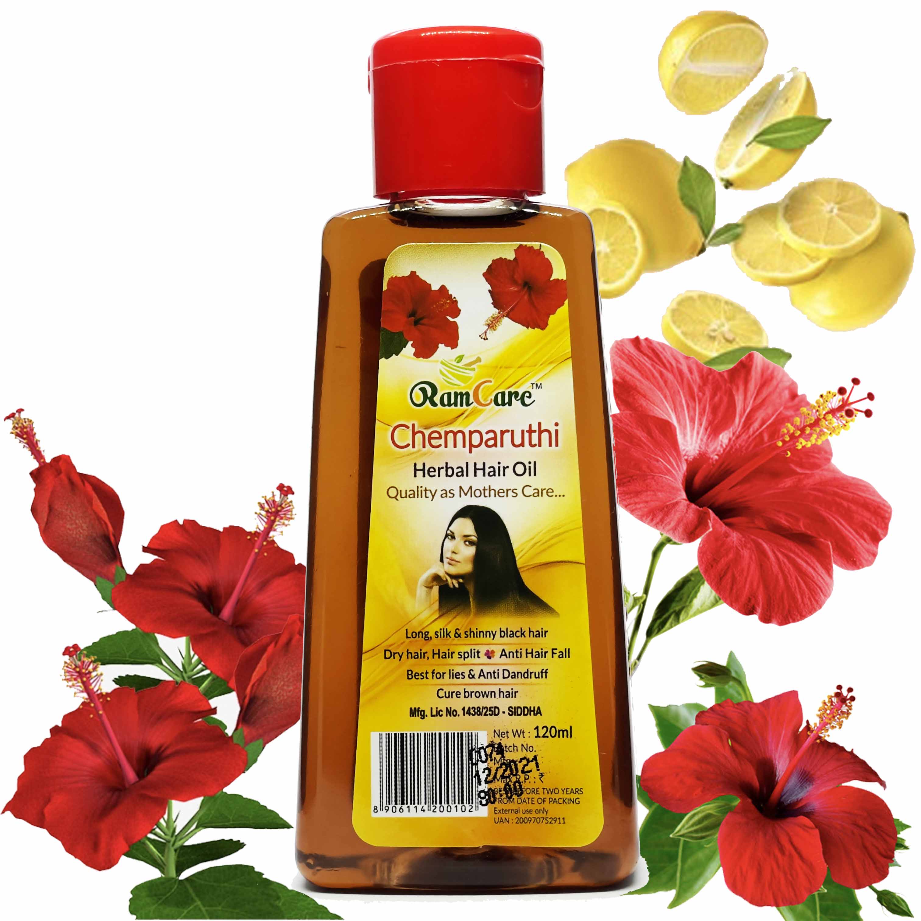 Chembaruti hari oil, chembaruthi hair oil, hibiscus hair oil,